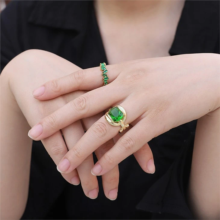 emerald ring gold plated 05 emerald ring gold plated 05